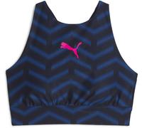 Puma Blaze Training Bra Womens Marine/Orange 10 (S) Female