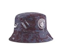 PUMA Bob Essentials Manchester City - S/M | Officiellement licenciée; casquette de baseball classique adulte; fermeture métallique réglable; visière incurvée