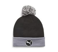 Puma Bonnet D'Hiver Avec Amovible Pompon Noir/Gris Ardoise