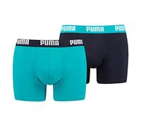 PUMA Basic Boxers sous-vêtement, Bleu (Aqua/Blue 796), M (Lot de 2) Homme