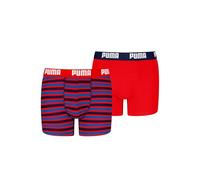 PUMA Boxer Everyday Striped pour garçon (Lot de 2), Rouge/Bleu, 170-176