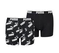 Puma Boxer sous-vêtement, Noir, 134-140 (Lot de 2) Enfant Unisexe