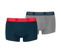 PUMA Boxers bleu / gris / rouge sang, Taille XL
