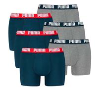 PUMA Boxers bleu marine / gris / rouge / blanc, Taille M