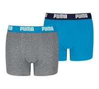 PUMA Everyday Basic Boxer, Gris/Bleu, 134-140 (Lot de 2) Garçon