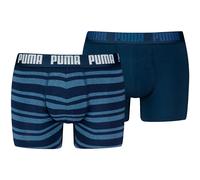 PUMA Lot de 2 Boxers à Rayures pour Homme, Denim - New, L