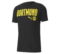 Puma BVB ftblCore Wording Tee T-Shirt Homme Puma Black/Cyber Yellow FR : 2XL (Taille Fabricant : XXL)
