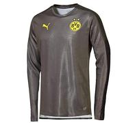 PUMA BVB Stadium LS Without Sponsor Logo Maillot Homme, Asphalte Black, L