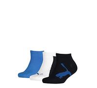 Puma Sneaker Chaussettes, Bleu Marine/Blanc/Bleu, 27/30 (Lot de 3) Enfant Unisexe