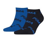 Puma Sneaker Chaussettes, Bleu Marine/Gris/Bleu, 35/38 (Lot de 2) Unisexe
