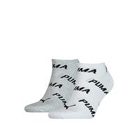 Puma Sneaker Chaussettes, Blanc/Gris/Noir, 43/46 (Lot de 2) Unisexe