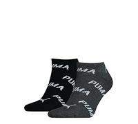 Puma Sneaker Chaussettes, Noir/Blanc, 43/46 (Lot de 2) Unisexe