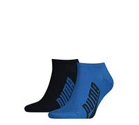 Puma Sneaker Chaussettes, Bleu Marine/Gris/Bleu, 43/46 (Lot de 2) Unisexe