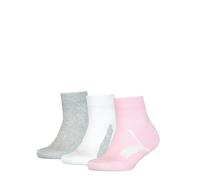 Puma Quarter Chaussettes, Rose/Gris, 31/34 (Lot de 3) Enfant Unisexe