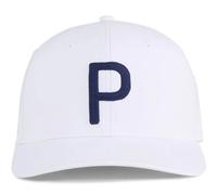 PUMA Cap blanc pour femme et homme - Heritage P Tech Cap White Glow - Deep Navy 305897 Taille unique