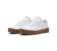 Puma Carina 3.0, Basket Femelle, Puma White-Puma Gold-Gum,