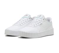 PUMA Baskets Carina 3.0 Holo 2.0 Jr pour Fille, Puma White PUMA Silver Mauve Mist, 4 UK