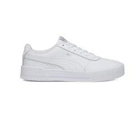 PUMA Women Carina L Sneakers, Puma White-Puma White-Puma Silver, 38.5 EU