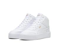 PUMA Carina Mia Mid Chaussures pour femme, Blanc et doré, 40.5 EU