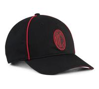Puma Casquette A.C. Milan Cappello King Con Visiera – Logo officiel, réglable, noir, unisexe
