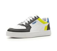 PUMA Caven 2.0 Block Baskets à lacets pour garçon Blanc, Puma Blanc foncé charbon/citron vert Smash-Puma Team Royal, 5 Big Kid