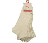 Puma Chaussettes Quarter en coton recyclé uni Crème 43-46 Lot de 3 Unisexe
