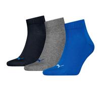 Puma – Lot de 3 quarts unisexes, mélange bleu/gris – Taille 35-38