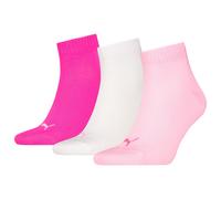 Puma Chaussettes Quarter Mixte en Coton Recyclé Uni Pink Lady 35-38 EU