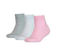 PUMA Chaussettes trois-quarts en coton recyclé – Rose Water – Lot de 3 Mixte Enfant 23-26