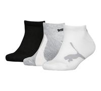 Puma Chaussettes de sport unisexes pour enfant – Blanc/Gris/Noir – Taille 35-38