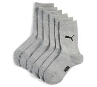 Puma Chaussettes Classiques Enfant Et Adolescent (Lot De 6), Kids, Mid Grey Melange, 27-34