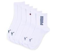 PUMA Chaussettes courtes Unisexe (lot de 3 paires), Vêtements, Blanc/Various Logo Colors, 39-42 39-42