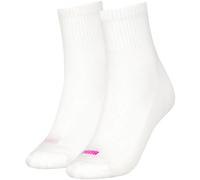 PUMA Chaussettes basses Coton recyclé Logo cœur Blanc/Rose 35-38 Lot de 2 Femmes