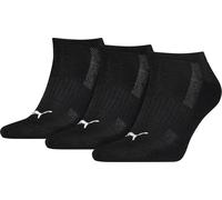 Puma - Chaussettes de sneakers rembourrées pour homme/femme unisexe (pack de 3) RD2200 (35 EU - 38 EU) (Noir/Blanc)
