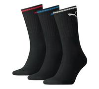 PUMA Chaussettes de sport bleu roi / rouge feu / noir / blanc, Taille 35-38