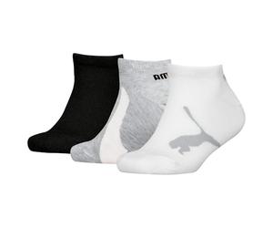 PUMA Chaussettes de sport unisexes pour enfant, Blanc/gris/noir, 27/30 EU