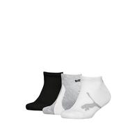 PUMA 100000969 Chaussettes de Baskets, Blanc/Gris/Noir, 31/34 EU (Lot de 3) Mixte Enfant