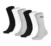 Puma Chaussettes Enfants, 6er Paquet - Sport Junior, Frottee-Sohle, Bord-Côtelé,