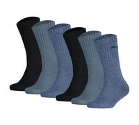 Puma Chaussettes Enfants, 6er Paquet - Sport Junior, Frottee-Sohle, Bord-Côtelé,