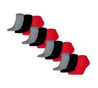 PUMA Chaussettes gris / rouge / noir, Taille 35-38