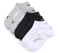 PUMA Chaussettes invisibles Enfant et Adolescent (lot de 3), Shop, Blanc/Grey/Noir, 31-34 31-34