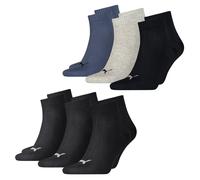 PUMA Chaussettes Quart Unisex Lot De 6 Paires PLAIN Sans Motif