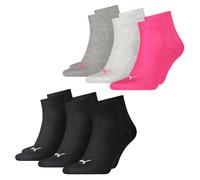 PUMA Chaussettes Quart Unisex Lot De 6 Paires PLAIN Sans Motif