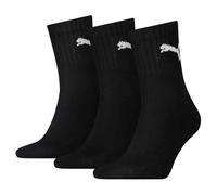 PUMA Chaussettes courtes Crew 3 paires Mixte Noir Taille 47-49 (XL)
