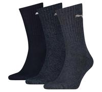 PUMA Chaussettes Crew Homme - 3 paires - Coton riche, Bleu marine - Taille 35-38