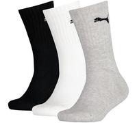PUMA Chaussettes Crew Mixte Enfant – Gris/Blanc/Noir – Taille 34 EU