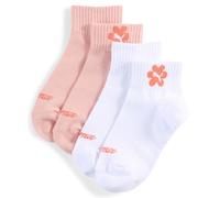 PUMA Chaussettes trois-quarts Enfant et Adolescent (lot de 2), Vêtements, Blanc/Rose, 27-30 27-30