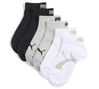 PUMA Chaussettes trois-quarts Enfant et Adolescent (lot de 3), Vêtements, Blanc/Grey/Noir, 27-30 27-30