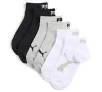 Puma Chaussettes Trois-Quarts Enfant Et Adolescent (Lot De 3), Vêtements, Blanc/Grey/Noir, 39-42