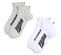PUMA Chaussettes trois-quarts Unisexe (lot de 2), Vêtements, Blanc/Grey/Noir, 39-42 39-42